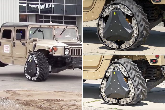 DARPA’s wheel switches shapes with terrain!