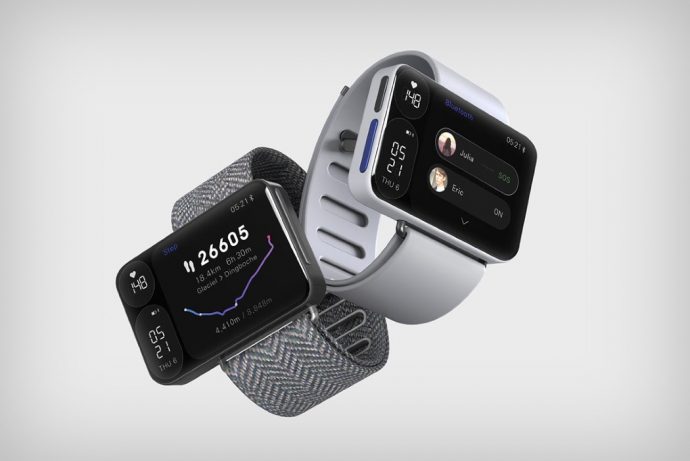 A smartwatch with three displays sort of makes sense
