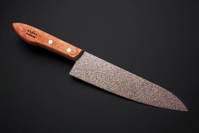 Behold the knife that comes with a stone-coated blade!