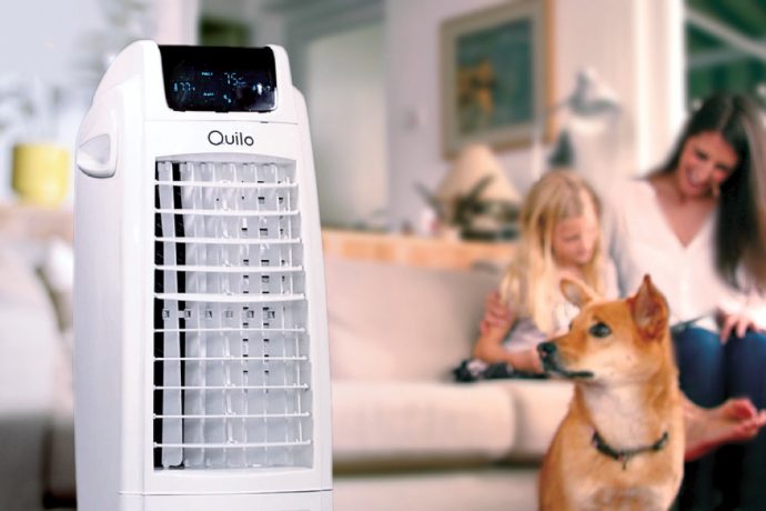 The Quilo 2.0 is a Voice-powered Air Cooler, Purifier, and Humidifier, All-in-One