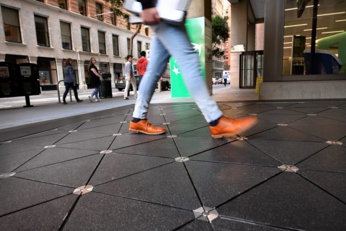 The pavement of the future turns your footsteps into electrical energy!