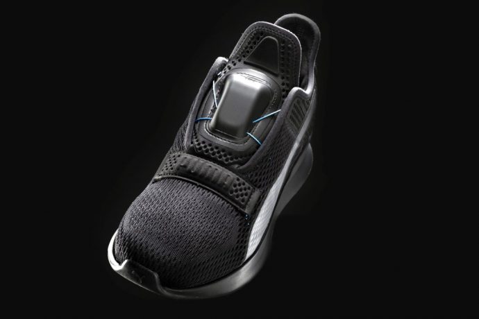 Puma’s self-lacing sneakers come with a touch-sensitive control panel