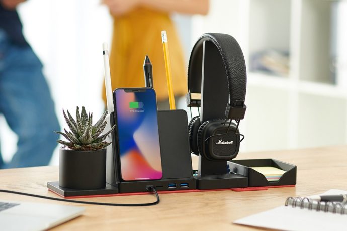 Organize your workspace with this 12-in-1 modular desk organizer