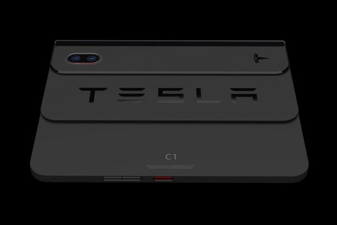 This concept Tesla Smartphone has an expanding conveyor-belt screen