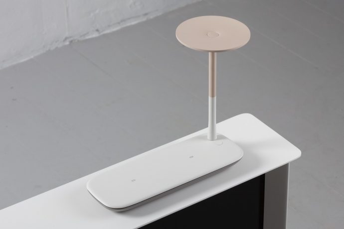 A wireless charging and smart light that carries a humble aesthetic