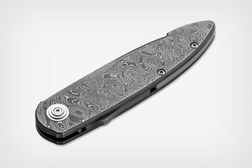 The Boker Merlin is made entirely from Damascus steel