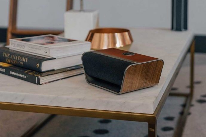 The Cavalier Air is a hipster-looking smart-speaker that also wirelessly charges phones