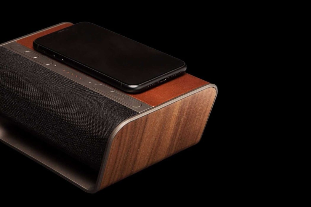The Cavalier Air is a hipster-looking smart-speaker that also wirelessly charges phones