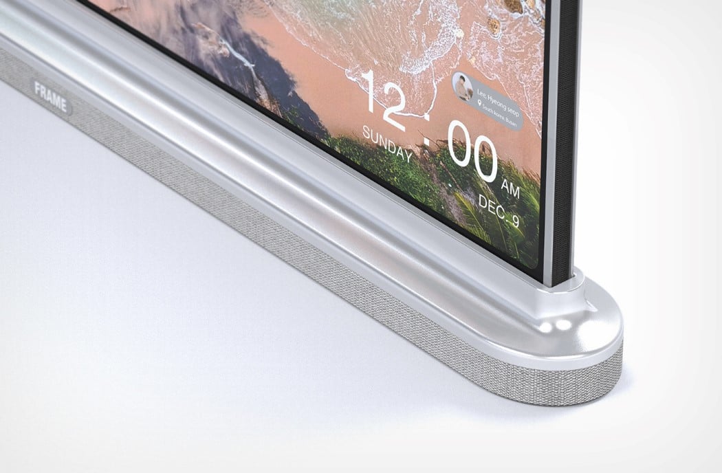 The flexible FRAME pad is capable of being a tablet, laptop, AND a desktop