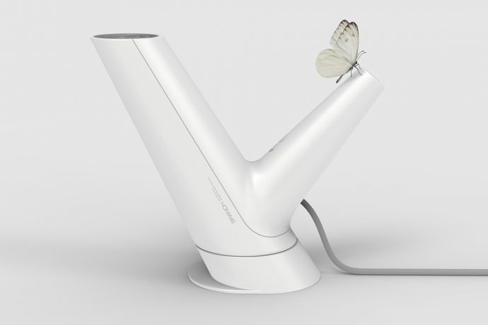 A tree-branch inspired self-balancing hairdryer