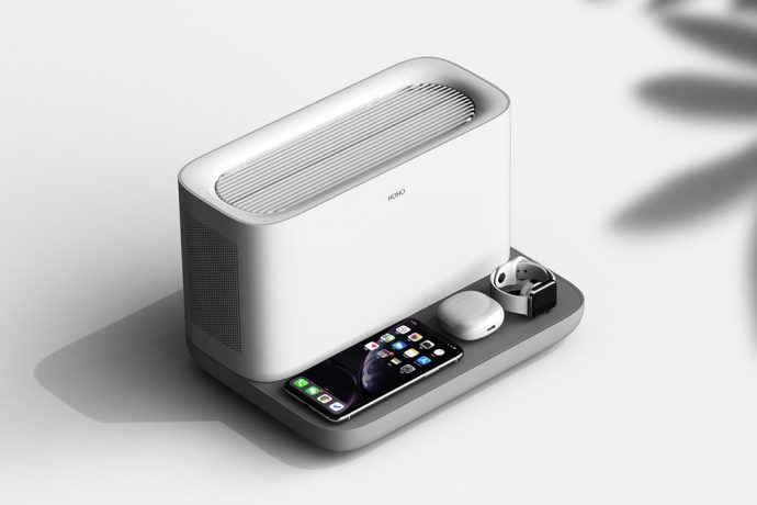 When a hip wireless charger met this space-conscious air purifier