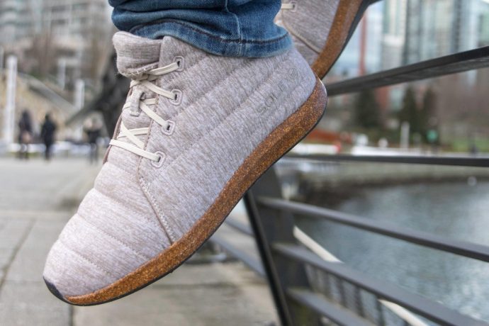 Recycled cork, bison fiber, rice rubber are just some of the eco-friendly elements used in this shoe!
