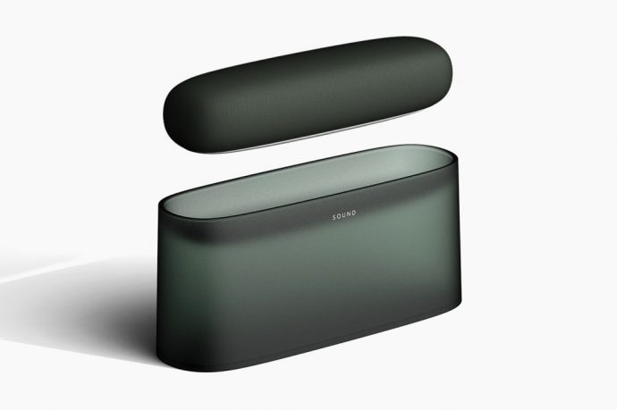 A microphone and speaker with a gentle aesthetic!