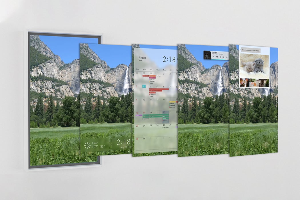 A Google assisted 4K window display that transports you to any