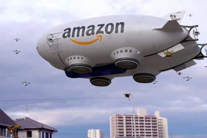 This drone-deploying blimp could be Amazon’s next aerial fulfillment center