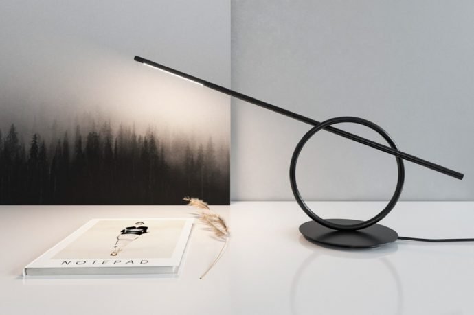 A lamp with counterweight that could be an art installation