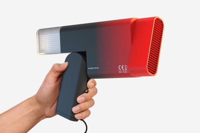 Slim and geometric, this hair dryer is the easiest to store!