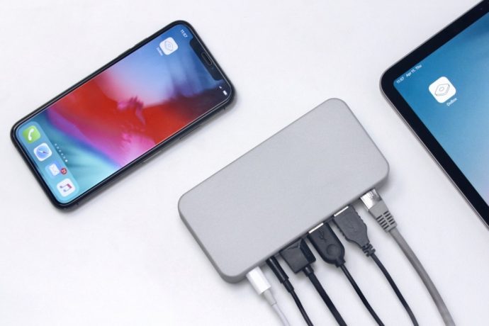 The DoBox Mini can turn your iPad/iPhone into a full-feature computer… with ports!