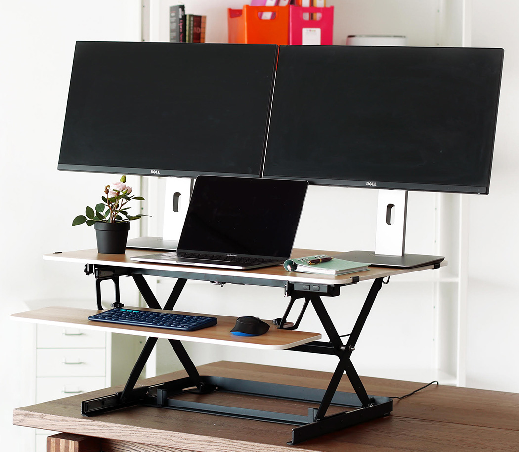 The Fitfit allows you to turn your entire seated workspace into a standing one