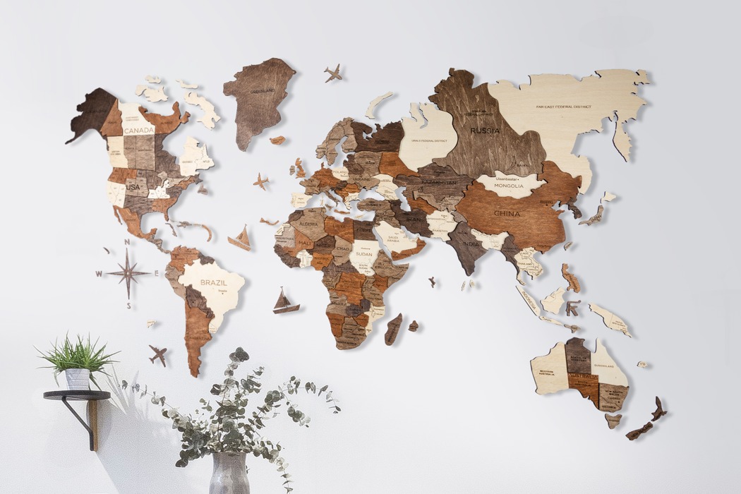 The First Ever 3d Wooden World Map To Chart Your Travels Yanko