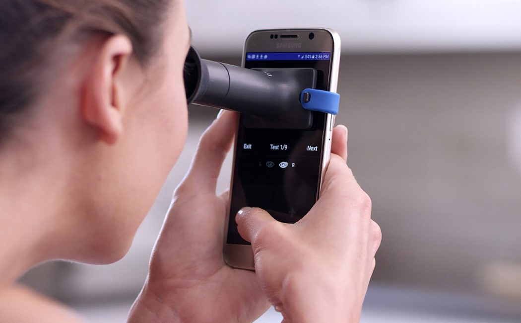A tiny phone-mounted kit that lets you test your eye-power from your home - Yanko Design