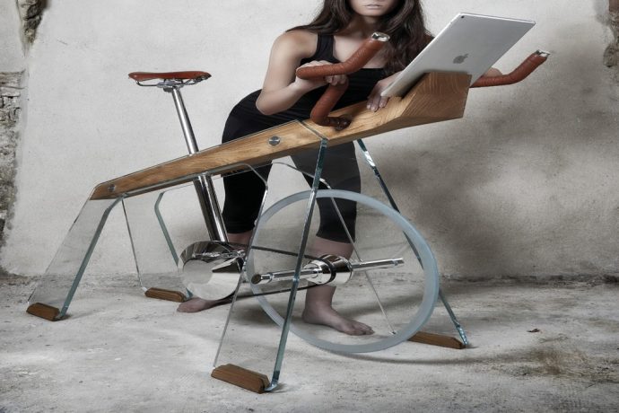 Exercise bike that is a perfect mix of tech-savvy and artistic!