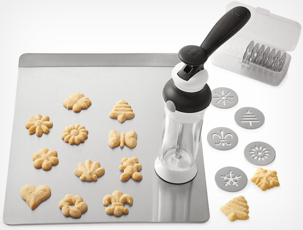 The OXO Cookie Press lets you easily pump out a whole batch of