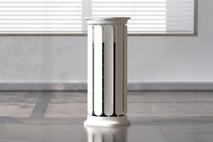 This Parthenon pillar inspired 360-degree air purifier brings a touch of Greek architecture to your home