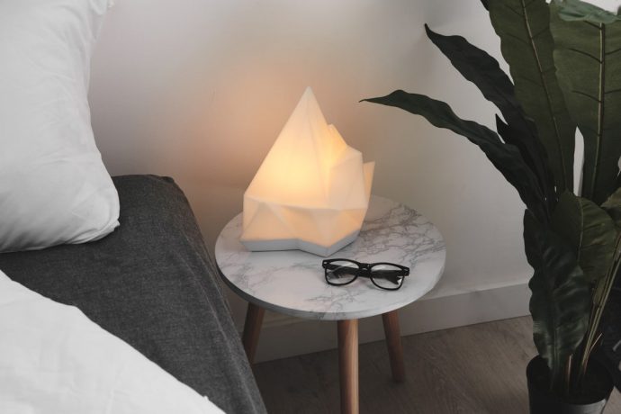 Gantri’s Iceberg table lamp is a cool-looking light with a warm glow