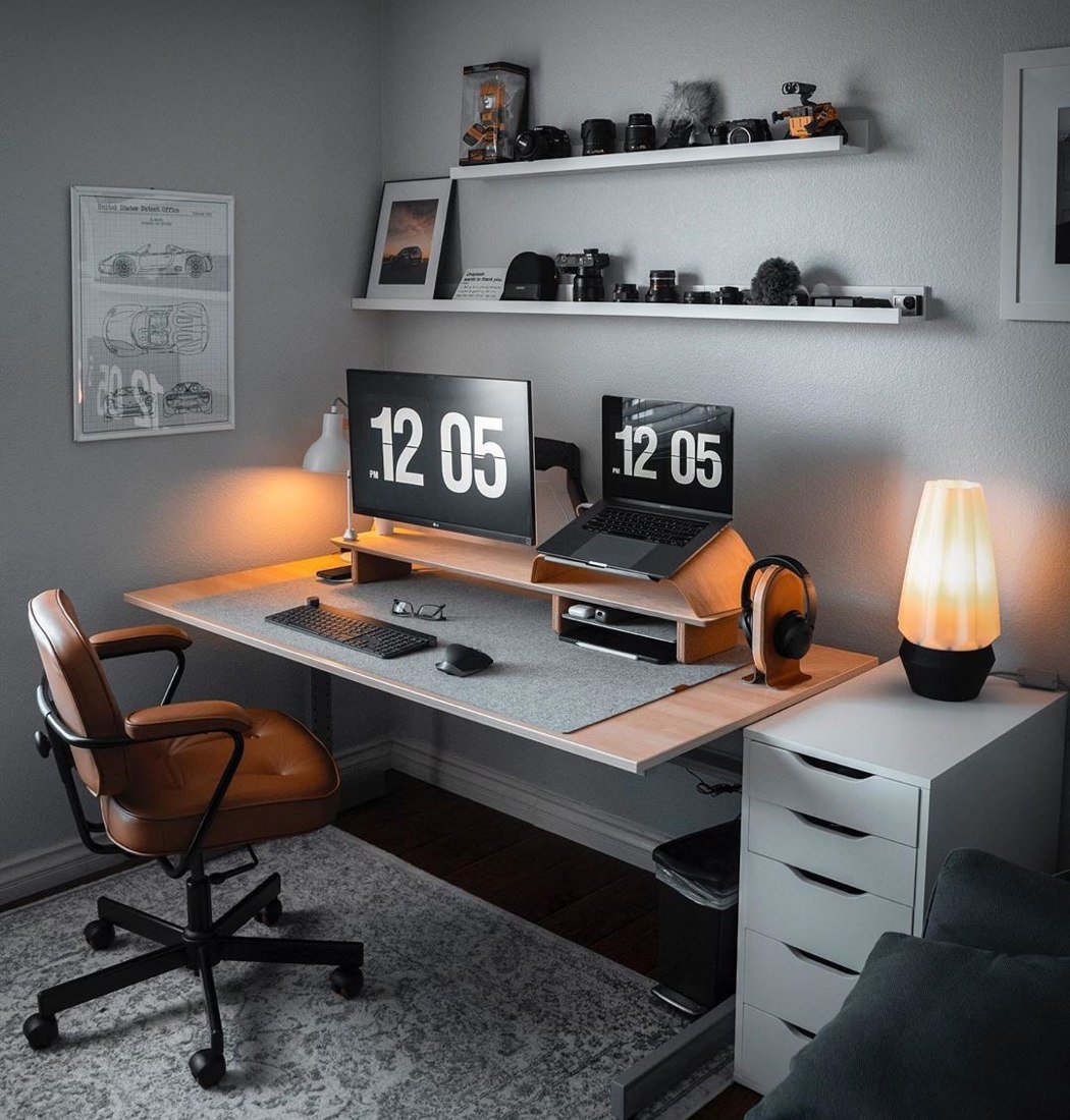 Best Home Office Desk Setup - Adjustable Work Table