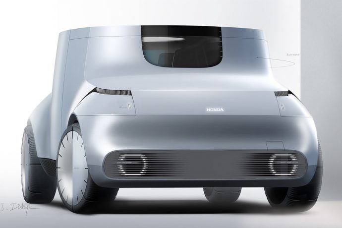 Honda’s autonomous concept gives you a spacious view of the sky while you lounge within it
