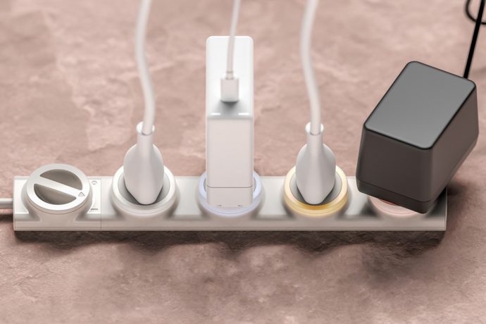 A smartphone controlled power strip to power individual sockets for those lazy days