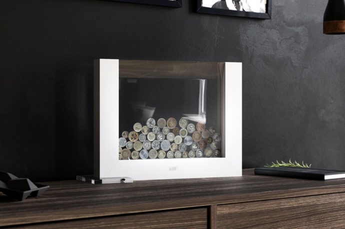 The piggy-bank gets a stunning visual upgrade, turning currency into art
