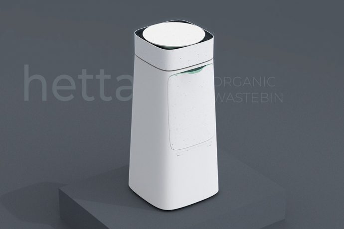 This trash can dries out your organic waste volume by 60%