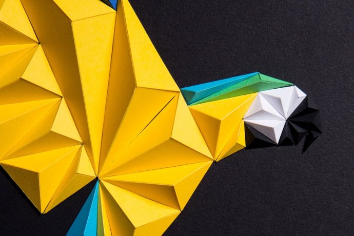 This 3D folded paper art adds the perfect balance of minimalism and colour to your walls!