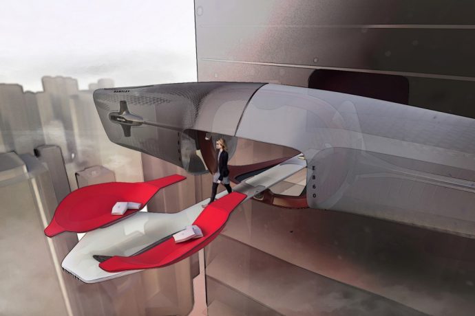 This conceptual Bentley eVTOL takes off right from your balcony!