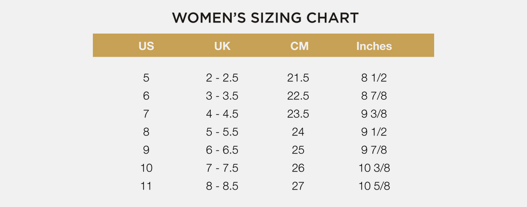 Baubax Jacket Sizing Chart