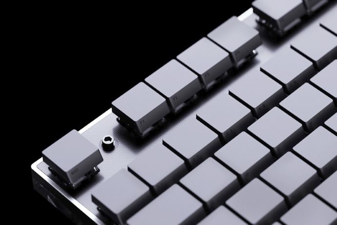 The GHOST Keyboard has markings on the front of the keys for a stealthy minimal appeal
