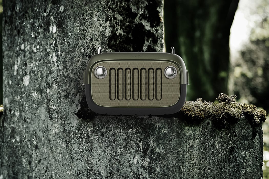 This Jeep inspired outdoor speaker plays your music and lights up your  path! - Yanko Design