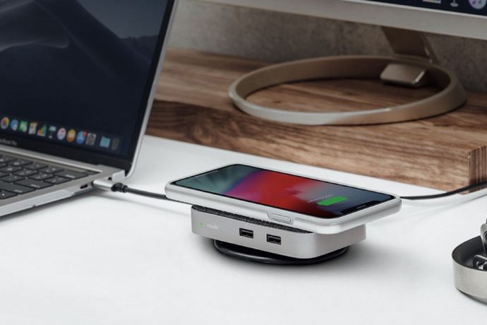 The Symbus Q wirelessly charges, provides extra ports, connects devices, and fits into your pocket