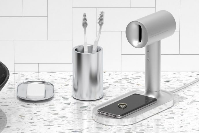 A handsome, handsfree wireless hairdryer!