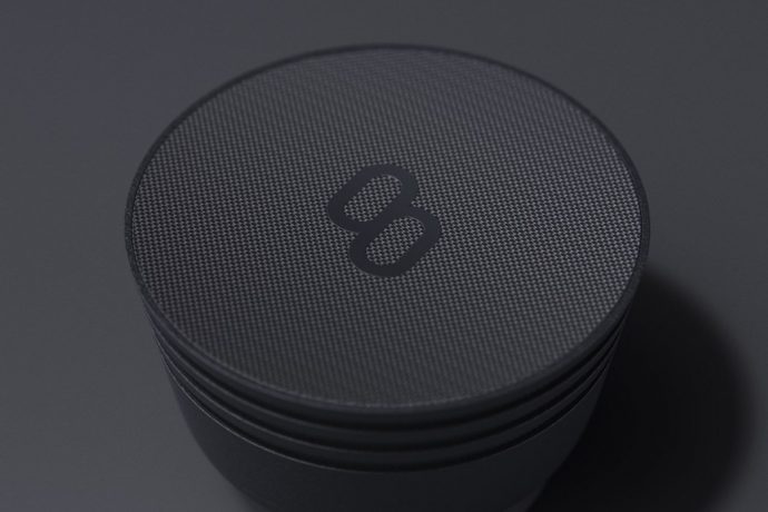 A friendly portable speaker with a sticky gecko pad feature