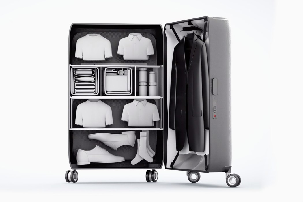 The SkyTrek luggage is a smart wardrobe that travels with you