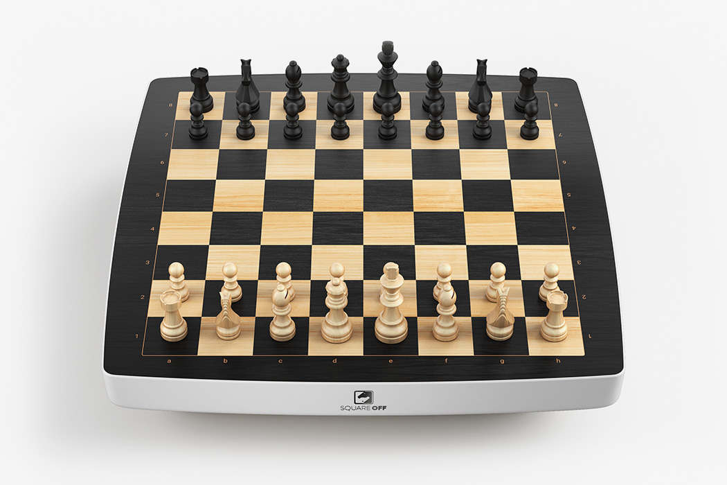 The automated chess board game Square Off, on display during the