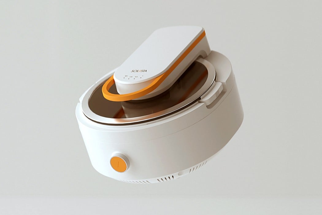 An automated stir-frying appliance that walks the walk and stirs