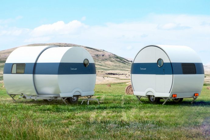 This telescoping camper doubles in size in just 60 seconds!
