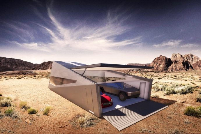 The Cybunker is the off-the-grid garage+bunker the Tesla Cybertruck deserves