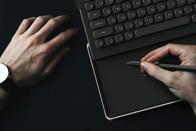 This modular keyboard design slides to double productivity!