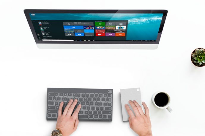 This Microsoft concept keyboard packs a tablet, touchpad and charger!