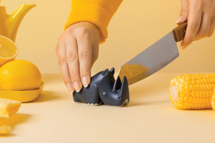 This rhino knows how to look sharp and keep your knives sharp!